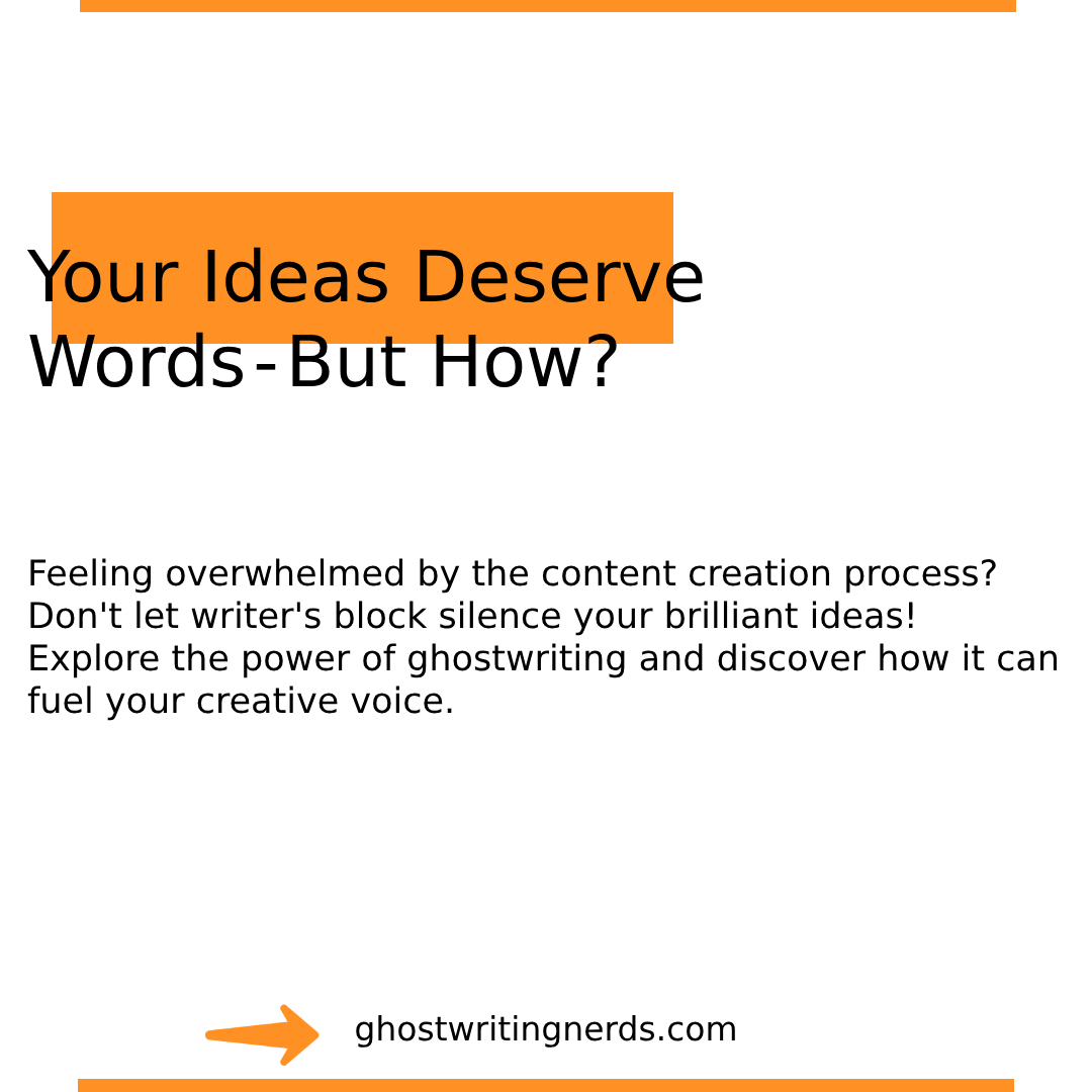your Ideas deserve the words